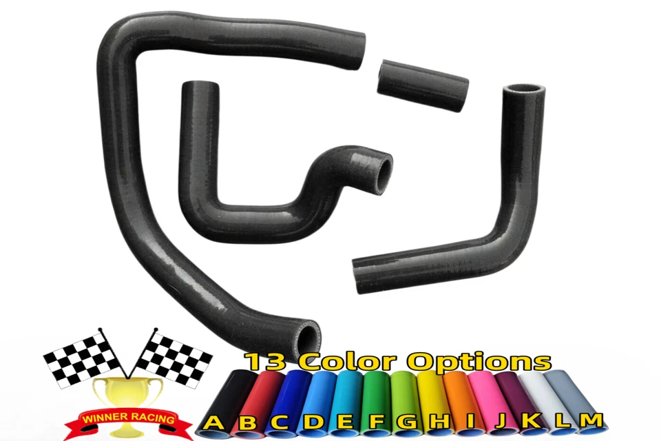 👍For Kawasaki NINJA ZX10R 2004-2005 Silicone Radiator Coolant Hoses BLACK - Image 1 of 4