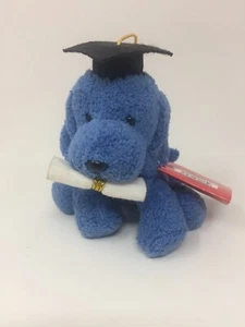 Russ Berrie Luv Pets Diploma Dogs Plush Blue Dog Graduation Stuffed Animal 5" - Picture 1 of 14