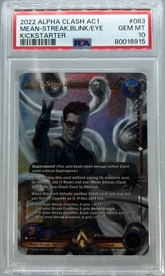Mean-Streak, Blink of an Eye Iconic Rare Alpha Clash Kickstarter PSA 10 Gem Mint - Image 1 of 2