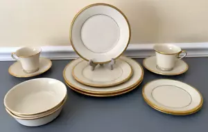 Collezione Lenox Eternal Dimension / 2 ~ Set di posti sei pezzi, avorio e oro - Foto 1 di 16