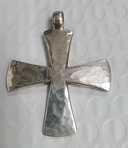 Retired James Avery Hammered Cross Pendant Sterling Silver Christian J217 - Picture 1 of 6