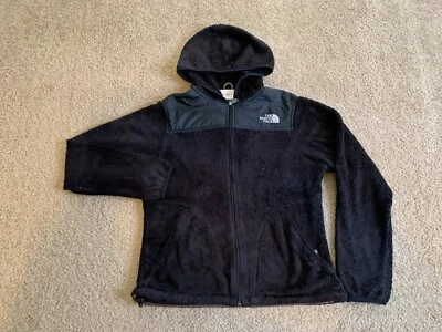 Chaqueta para mujer The North Face pequeña negra con capucha polar Oso Osito logotipo cremallera completa Foto 1 de 4