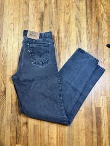 Vintage Orange Tab Levi's 550 Jeans Relaxed Fit Tapered Black USA Men’s 34x36 - Picture 1 of 6