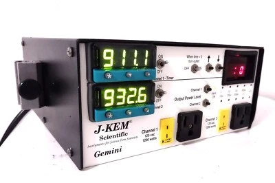 J-KEM Scientific Gemini, 2Channel Timer Temperature Controller Instrument - Image 1 of 4