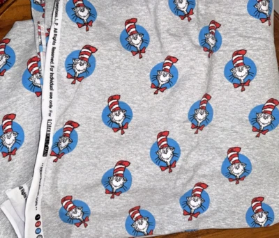 Dr Seuss Robert Kaufman Knit Fabric Gray 36x60 - Изображение 1 из 3
