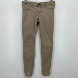 Hollister Jeans Women's Juniors Size 5 Beige Skinny Low Rise Stretch 27" Waist - Picture 1 of 10