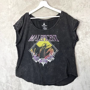 Disney Parks Boutique Maleficent Muscle Tee XL Acidwash Black - Picture 1 of 5