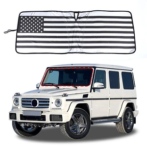 Front Windshield Sunshade US Flag UV Block Visor Kit For Benz G-Class 2004-2018 - Picture 1 of 11