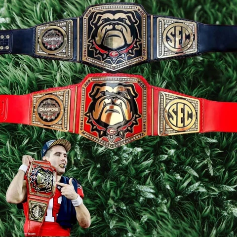 GEORGIA BULLDOG NATIONAL CHAMPION BELT with new logo Cover