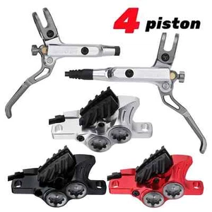 4 Piston Hydraulic Brake 800/1550mm Rear Internal Cable Routing Mtb Disc Brake - Picture 1 of 32