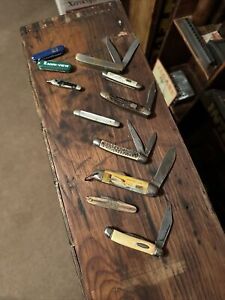 Vintage Junk Drawer Lot Of Knives Parts or Repair