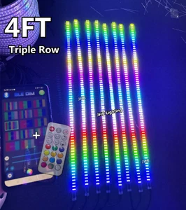 JHB 8PCS 4FT RemoteAPP CHASING FLOW TRIPLE Row LED Wheel Underglow Strips Lights - Bild 1 von 22