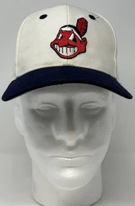 RARE Vintage 90 Wahoo Cleveland Indians by TWINS ENTERPRISE MLB Snapback HAT - Picture 1 of 7