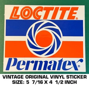 LOCTITE PERMATEX - VINTAGE ORIGINAL VINYL DECAL STICKER - RACING PRODUCTS - Picture 1 of 2