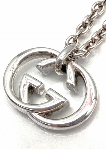 Collana catena argento 925 ad incastro logo Gucci Gg 25K 125T 9.800 anni