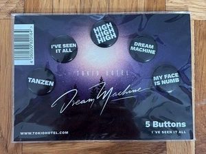 TOKIO HOTEL Button Set 5 Buttons DREAM MACHINE Tour 2017 NEU - Bild 1 von 1