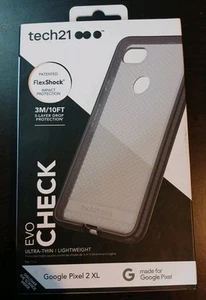 Tech21 Evo Check FlexShock Case For Google Pixel 2XL - Smokey Clear Black - Picture 1 of 5
