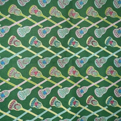 Lacrosse Green Cotton Fabric Traditions 2022 Remnant W13 - Image 1 of 4