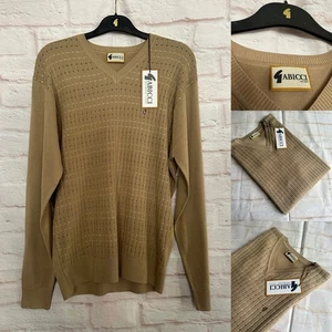 Gabicci Jumper, V Neck, Cotton Blend, Sandstone, Lightweight for Summer, BNWT. - Picture 1 of 7