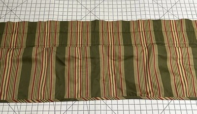 Vintage Waverly Home Classics Green Sweetwater Stripe Tucked Valance 18” x 74” - Image 1 of 4