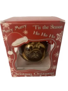 E & S Pets PUG DOG Adorno de Navidad con Caja ~ Rojo Mascotas Perro - Imagen 1 de 6