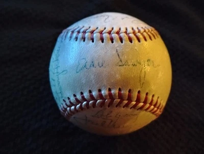 1958 Phillies Team Signed ONL Baseball -23 Signatures - Ashburn, Roberts,Simmons - Image 1 of 4