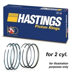Hastings moly piston rings set for Harley-Davidson Shovelhead Evo 1.2 1.3 1983- - Picture 1 of 6