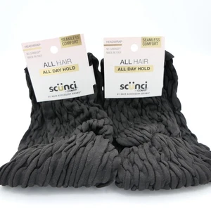 Scunci Headwrap Black 2 Pack All Day Hold For All Hair No Damage Made in Italy - Picture 1 of 2