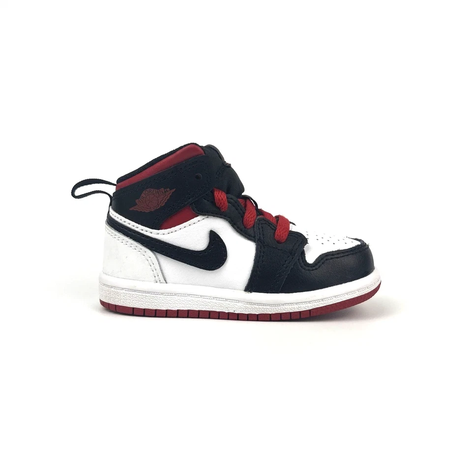 Jordan 1 Mid 'Gym красный черный носок' (TD) белый DQ8425-106 без шнуровки 6C Nike ретро - Изображение 1 из 4