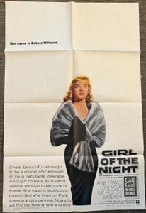 Girl of the Night Original 27x41 US One Sheet Movie Poster Anne Francis 1960 - Picture 1 of 1