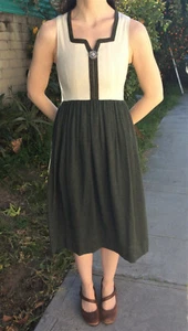 Sportalm Kitzerbuhel Austrian Vintage Tyrolean Green Dress Size XS-S - Picture 1 of 11