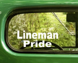 2 LINEMAN PRIDE DECALS Sticker For Car Window Bumper Laptop Rv Truck - Picture 1 of 1