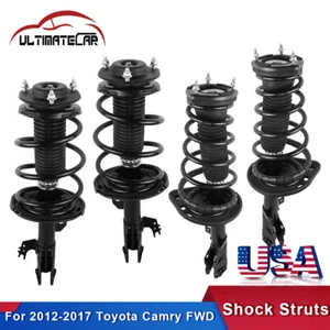4Pcs Front+Rear Complete Strut Shock Absorbers For 2012-2017 Toyota Camry SE XSE - Picture 1 of 18