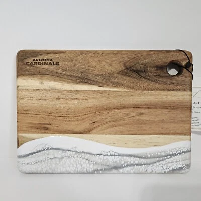 Lynn & Liana Custom Wood and Resin Arizona Cardinals Cutting Serving Board Nwt - Image 1 of 4