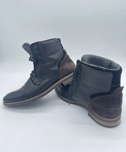 RARE Bullboxer ‘Rhode’ Black Leather Suede Biker Boots #1 of 500  - Mens Size 11 - Picture 1 of 10