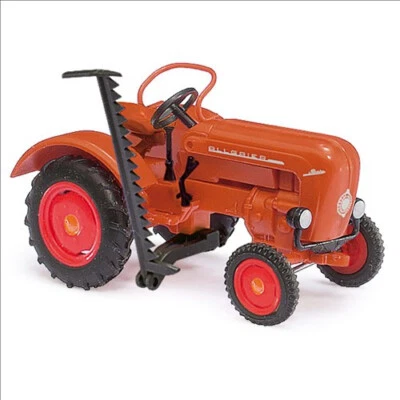 BUSCH 1:87 H0 50053 Traktor Schlepper Bulldog Allgaier A 111 L mit Mähbalken NEU - Bild 1 von 2