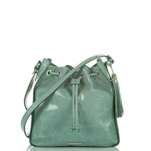 Bolso de mano bandolera Brahmin Blair Eisenhower cuero verde azulado nuevo con etiquetas original $345 - Imagen 1 de 11