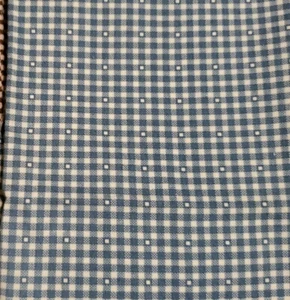Vintage Sewing Fabric Ameritex Gingham Blue Plaid Check 1/2yd+ 20X45" Cotton - Picture 1 of 5