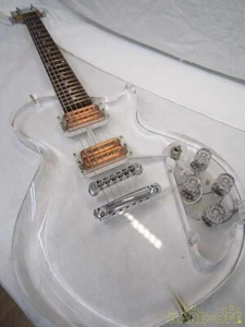 Burny Electric Guitar Crystal Les Paul W/Hard Case Used Shipping From JPN as is - Picture 1 of 13