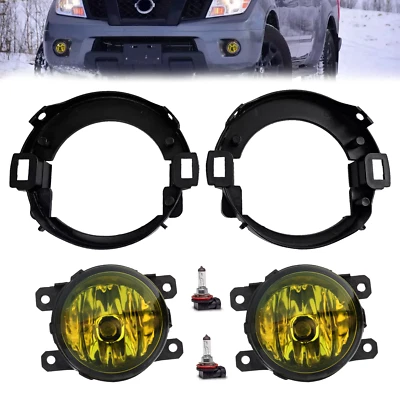 Set For 2010-2019 Nissan Frontier 2005-2015 Nissan Xterra Fog Light w/Bulb Cover - Image 1 of 4