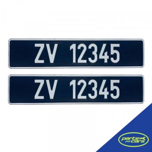 Custom Ireland Vintage Car Registration Number Plate - Pressed Metal (2x Plates) - Foto 1 di 1