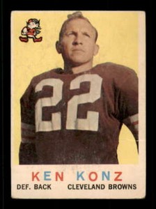 1959 Topps #54 Ken Konz G Browns 550226
