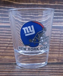 New York Giants Shot Glass Football Helmet Logo NFL Clear - Picture 1 of 10