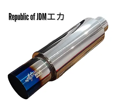 Tomei HKS Style Large 4  Blue Tip 3  Inlet JDM Performance Exhaust Universal: UK • 132.29€