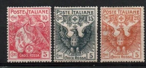 FRH 05 1915 Italia Regno PRO CROCE ROSSA - MH - 3 valori nuovi - Imagen 1 de 2