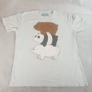 Camiseta We Bare Bears Grizzly Panda Ice Bear CN Unisex Azul Claro Talla Pequeña - Imagen 1 de 7