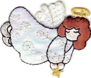 ANGEL Iron On Patch Christmas Religious Angels  - Picture 1 of 1