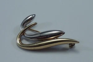 14K Yellow and White Gold Brooch/Pin - Picture 1 of 5