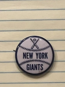 Vintage NY NEW YORK GIANTS Baseball Pin Back Button- 1.25" RARE! - Picture 1 of 2