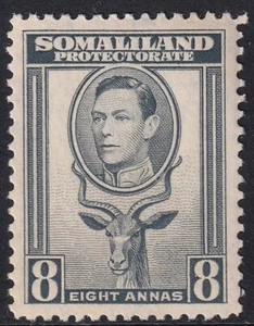 SOMALILAND PROTECTORATE GVI SG99, 8a grey, Mounted MINT. - Picture 1 of 2